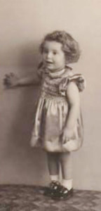 Joyce Milne D'Auria as a small girl